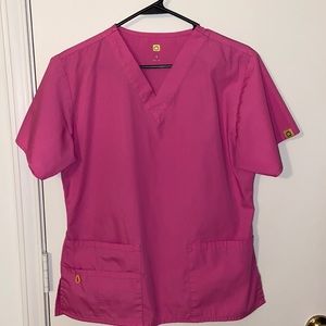Pink scrub top